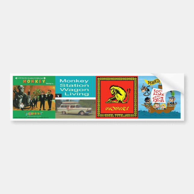 MONKEY ALBUMS BUMPER STICKER (Front)