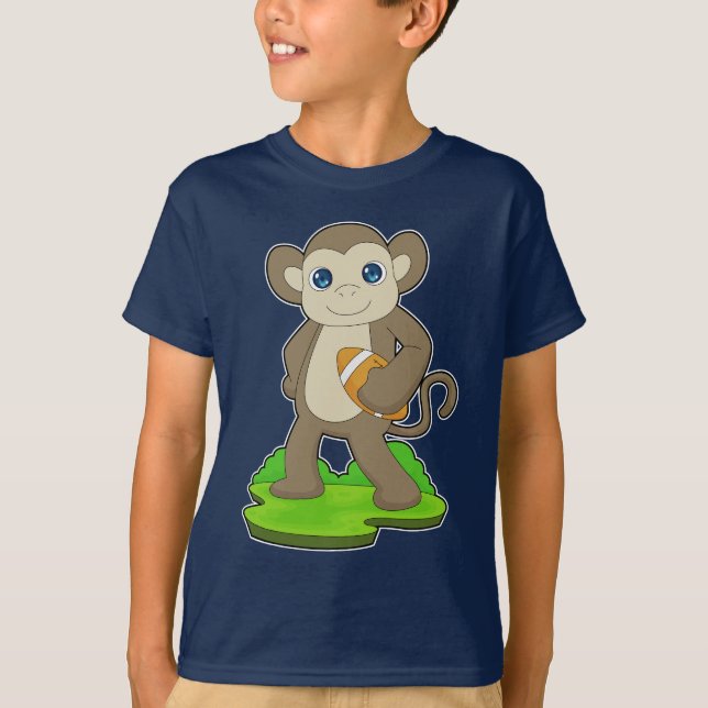 Monkey American Football T-Shirt (Front)