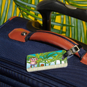 Monkey And A Snail  Luggage Tag