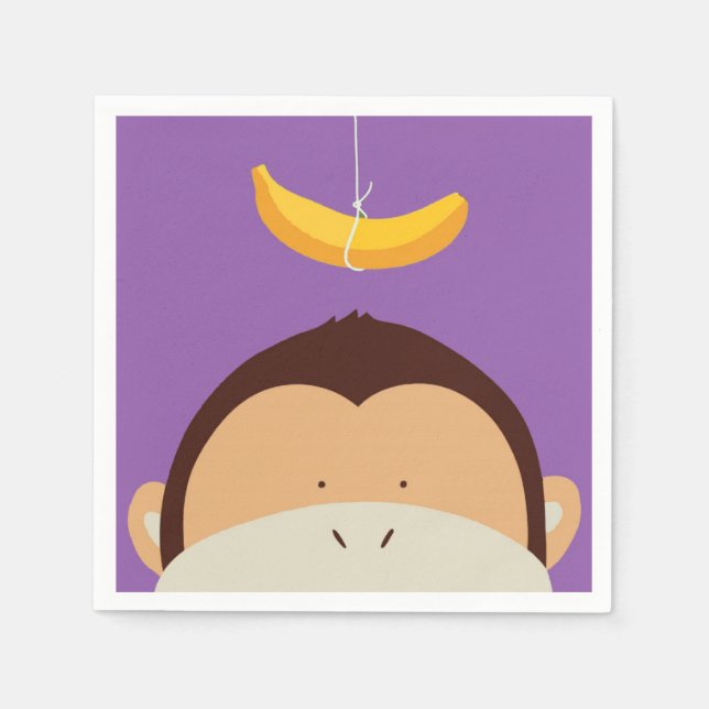 Monkey and Banana Napkin (Front)