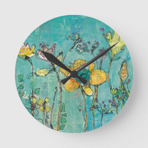 Monkey and Mummy Round Clock