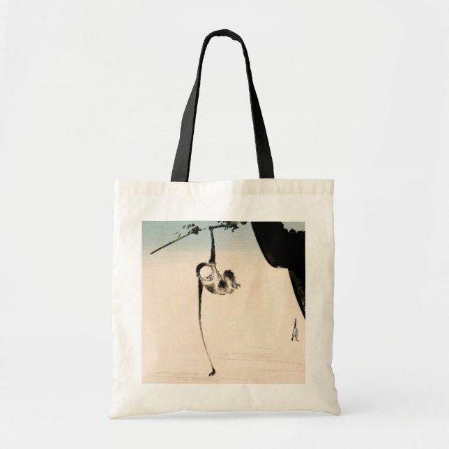 Monkey and the Moon Reflection Tote Bag (Front)