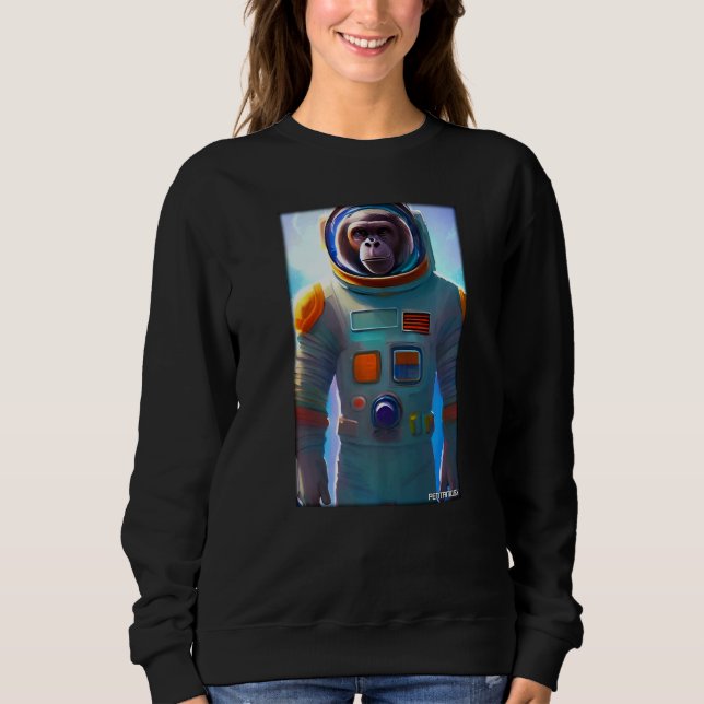 Monkey Ape Animal Astronaut Space Universe Galaxy  Sweatshirt (Front)