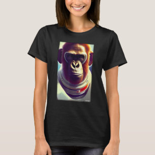 Monkey Ape Animal Astronaut Space Universe Galaxy  T-Shirt