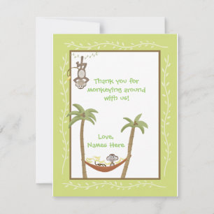 Monkey Around Baby Shower Thank you notes