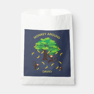 "Monkey Around" Monkeys Going Bananas   Favour Bags