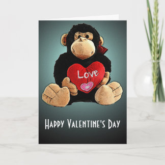 Monkey Around Valentine's Day Card