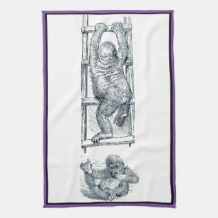 Monkey Around Young Gorilla Kitchen Towel