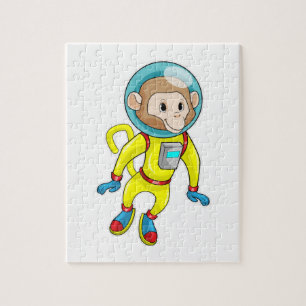 Monkey as Astronaut Jigsaw Puzzle