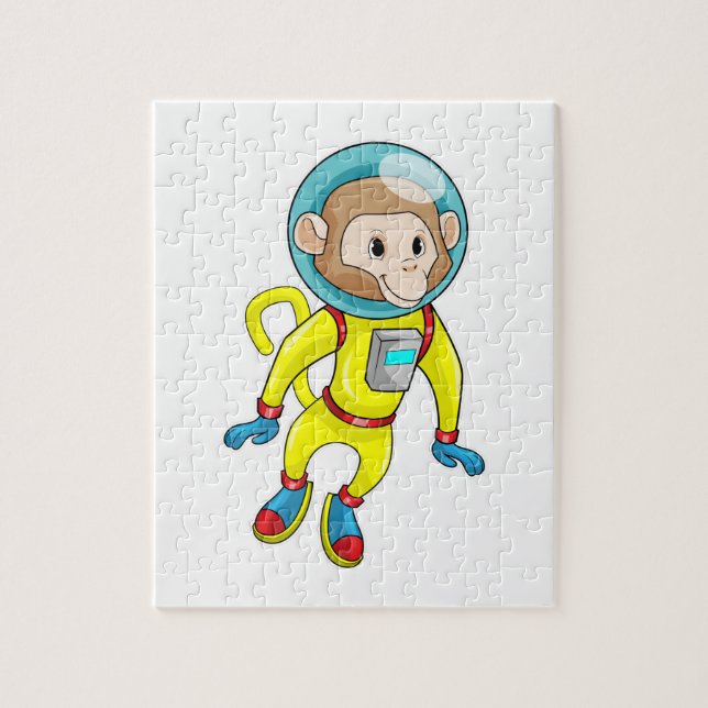 Monkey as Astronaut Jigsaw Puzzle (Vertical)