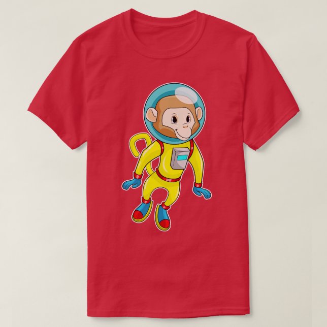Monkey as Astronaut T-Shirt (Design Front)