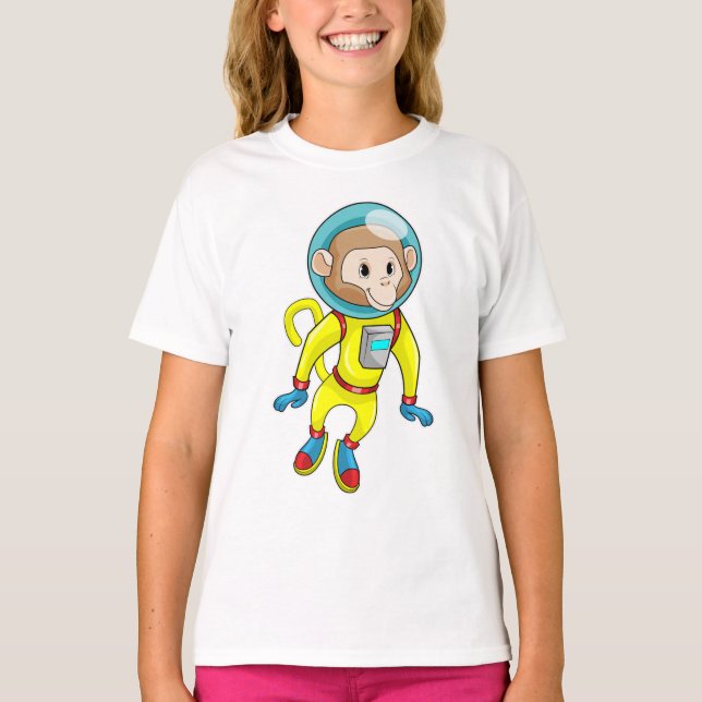 Monkey as Astronaut T-Shirt (Front)