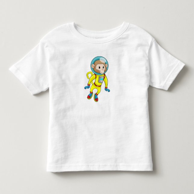 Monkey as Astronaut Toddler T-Shirt (Front)