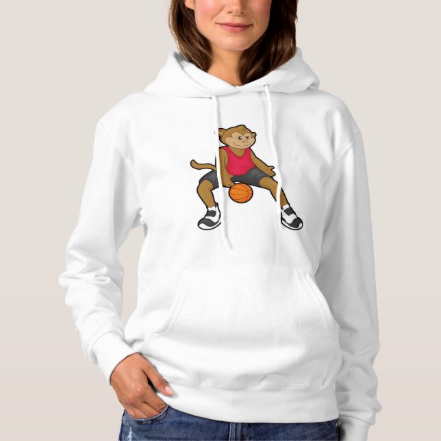 Monkey as Basketball player with Basketball Hoodie (Front)