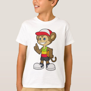 Monkey as Basketball player with Basketball T-Shirt