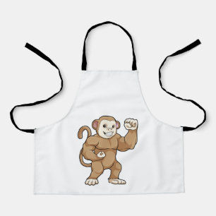 Monkey as Bodybuilder at Bodybuilding Apron