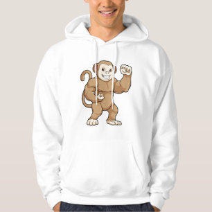 Monkey as Bodybuilder at Bodybuilding Hoodie