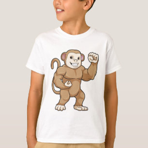 Monkey as Bodybuilder at Bodybuilding T-Shirt