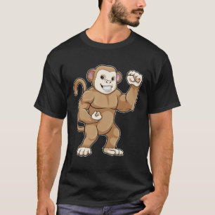 Monkey as Bodybuilder at Bodybuilding T-Shirt