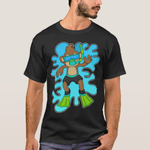 Monkey as Diver with Snorkel T-Shirt