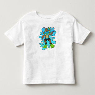 Monkey as Diver with Snorkel Toddler T-Shirt
