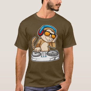 Monkey as DJ with Headphones Mixing desk T-Shirt