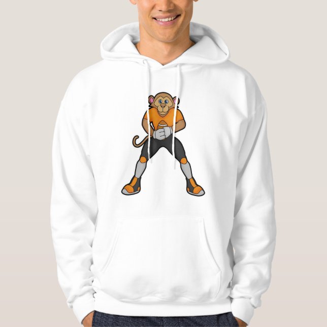 Monkey as Football player with Football Hoodie (Front)
