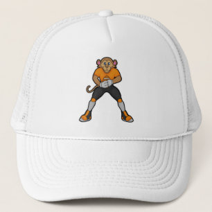 Monkey as Football player with Football Trucker Hat