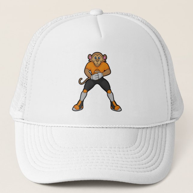 Monkey as Football player with Football Trucker Hat (Front)