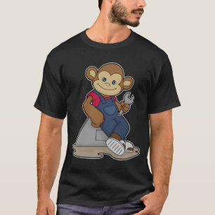 Monkey as Mechanic with Wrench T-Shirt