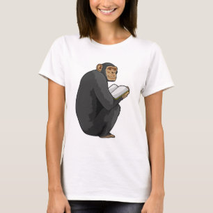 Monkey as Nerd with Book T-Shirt
