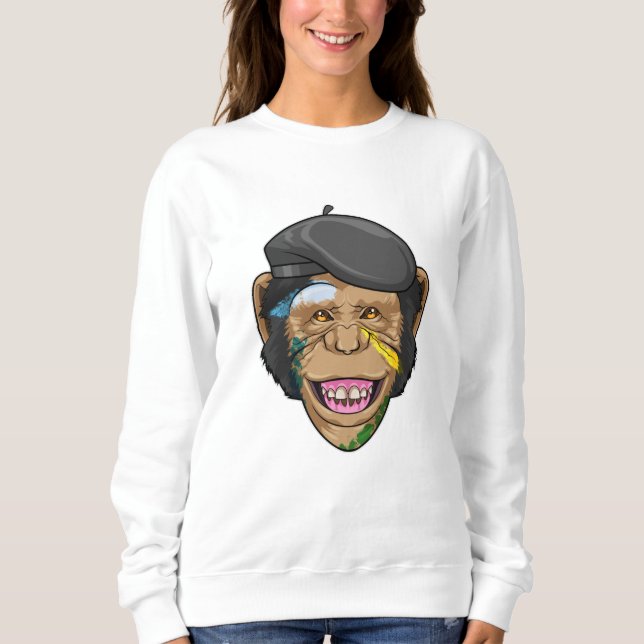 Monkey as Painter Sweatshirt (Front)