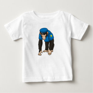 Monkey as Police officer with Uniform Baby T-Shirt