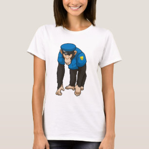 Monkey as Police officer with Uniform T-Shirt