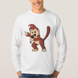Monkey as Singer with Microphone.PNG T-Shirt