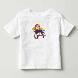 Monkey as Skater with Skateboard Toddler T-Shirt
