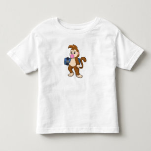 Monkey as Skater with Skateboard Toddler T-Shirt