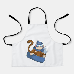 Monkey as Snowboarder with Sonowboard.PNG Apron