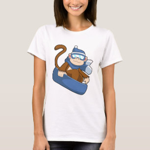 Monkey as Snowboarder with Sonowboard.PNG T-Shirt