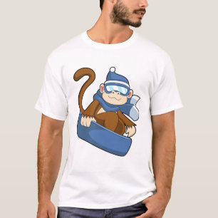 Monkey as Snowboarder with Sonowboard.PNG T-Shirt