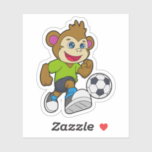 Monkey as Soccer player with Soccer