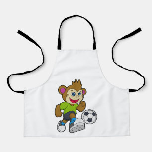 Monkey as Soccer player with Soccer Apron