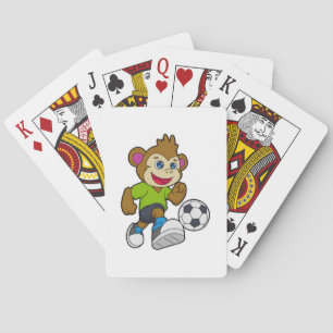 Monkey as Soccer player with Soccer Playing Cards