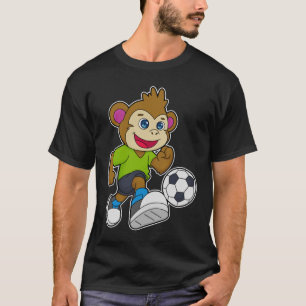 Monkey as Soccer player with Soccer T-Shirt