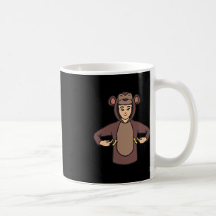 Monkey ASL Hand Gesture Deaf Hearing Loss Awarenes Coffee Mug