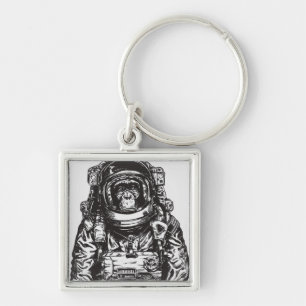 Monkey Astronaut Key Ring