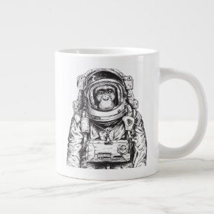 Monkey Astronaut Large Coffee Mug