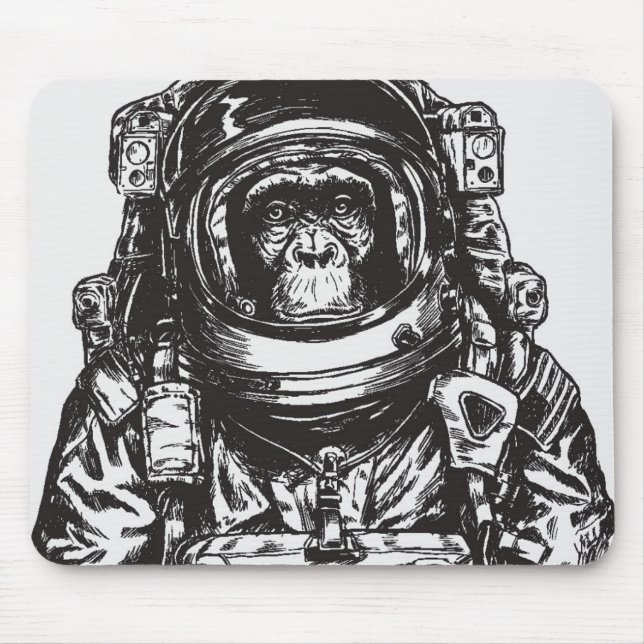 Monkey Astronaut Mouse Mat (Front)