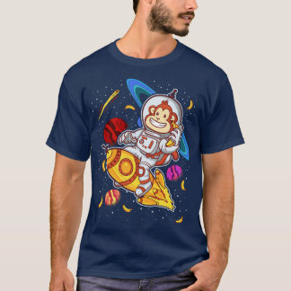 Monkey Astronaut Rocket Ride Space T-Shirt