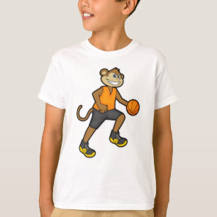 Monkey at Basketball Sports T-Shirt